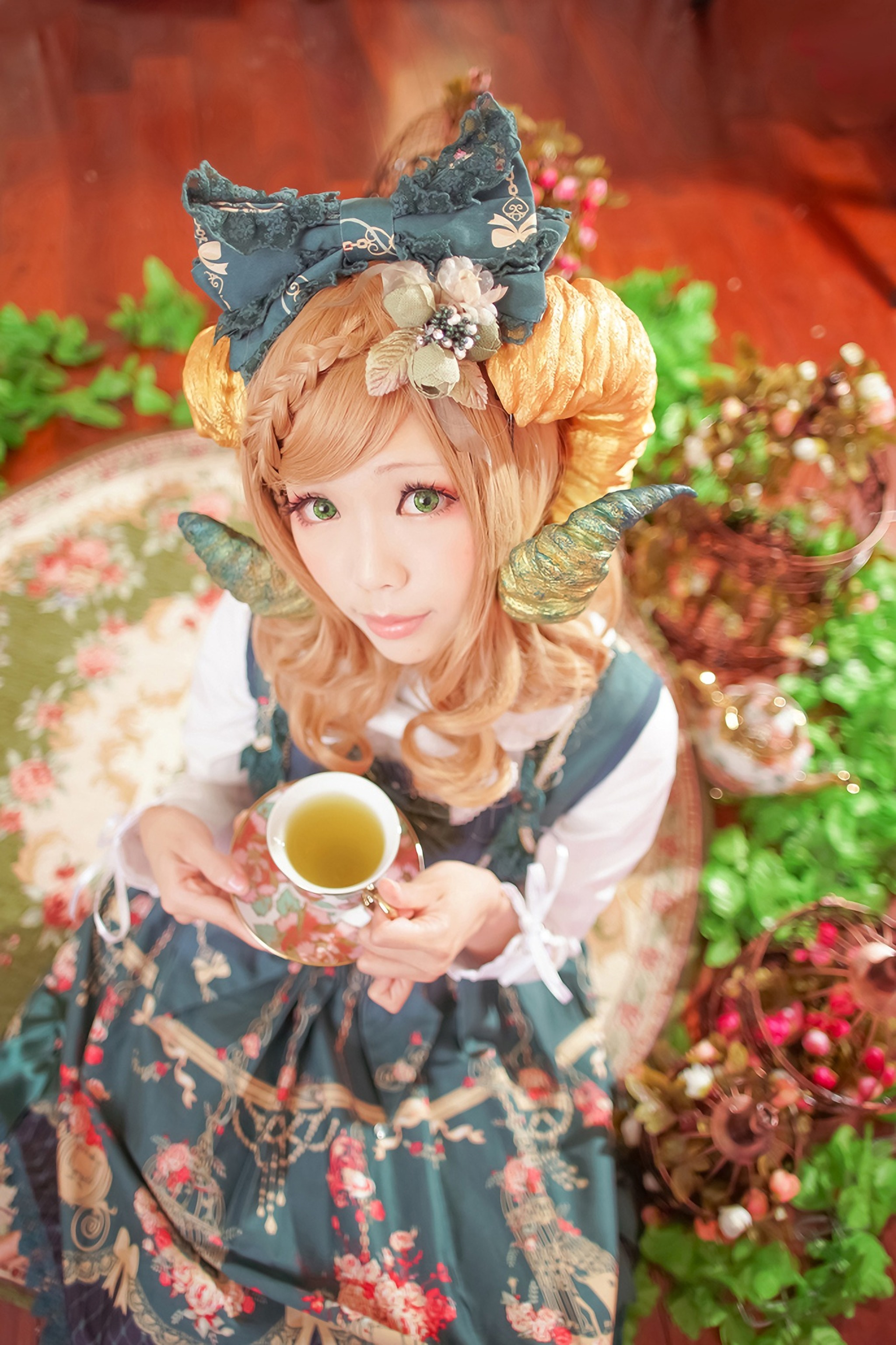 图片[1]-ElyEE子 – NO.001 午茶角少女 [27P]-XikXak